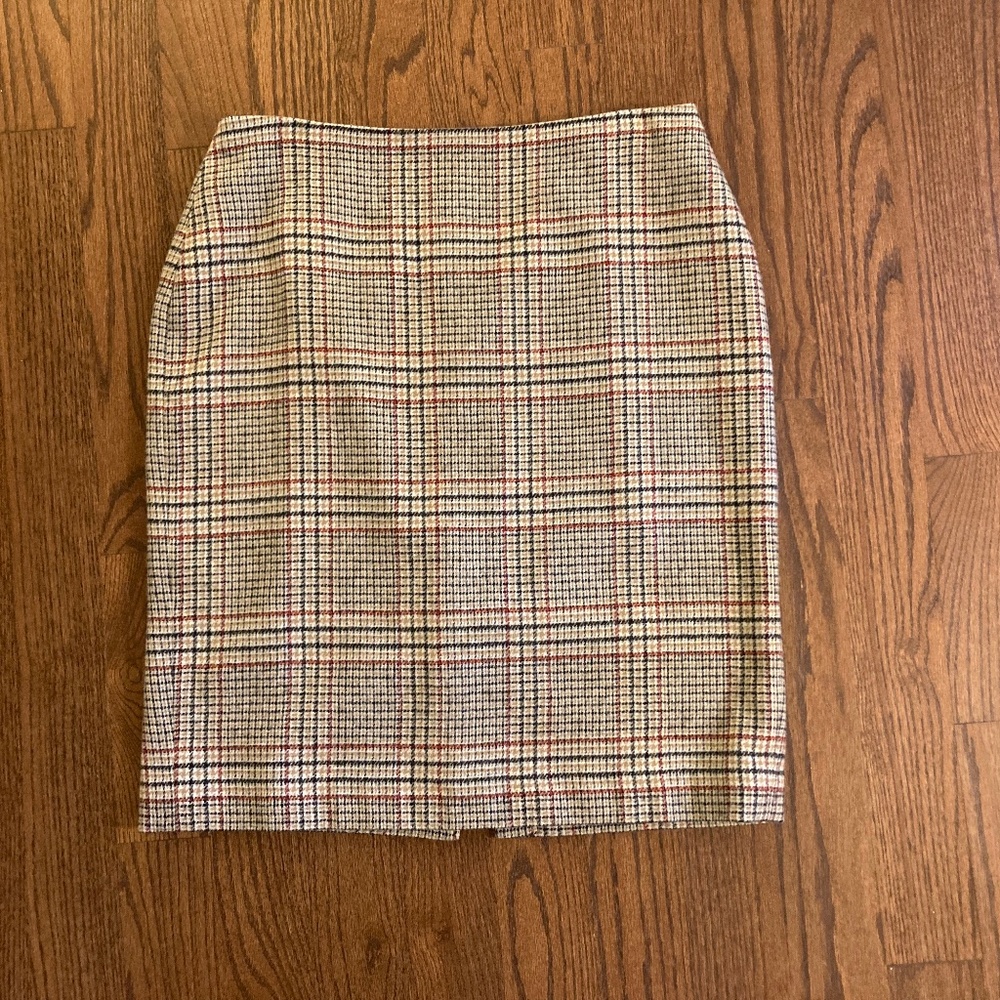 Talbots plaid pencil skirt